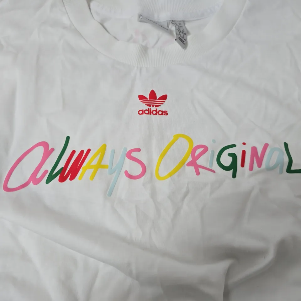 ADIDAS ALWAYS ORIGINAL TEE IN WHITE - UK 3X 28-30