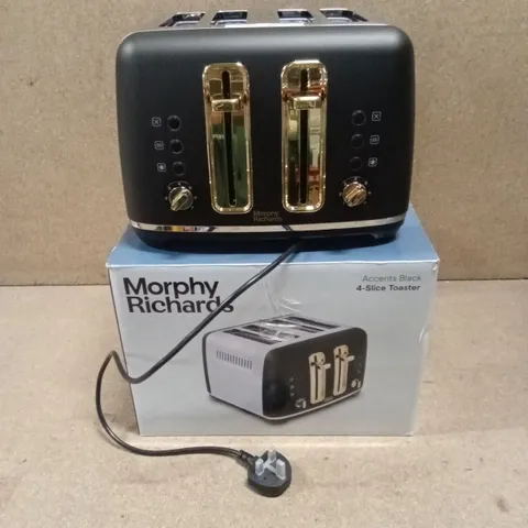 BOXED MORPHY RICHARDS 4-SLICE TOASTER - ACCENTS BLACK