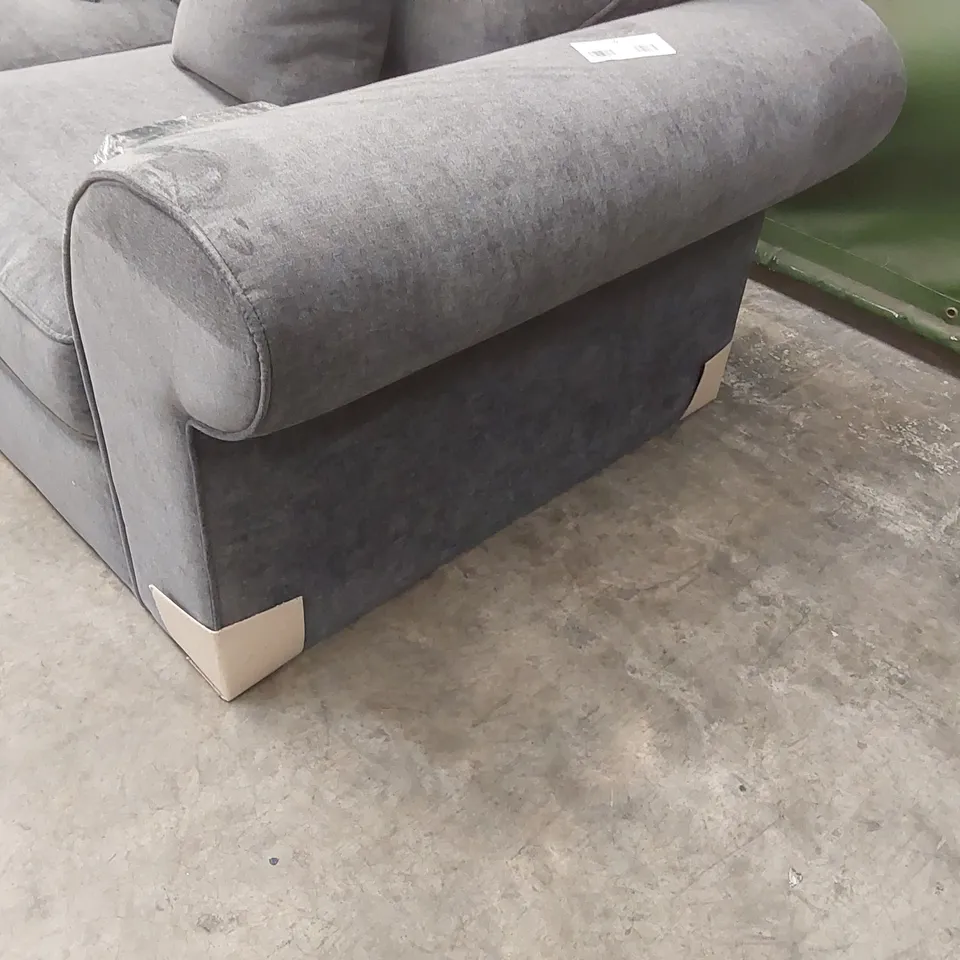 QUALITY DESIGNER BEATRICE 2 SEATER UPHOLSTERED SOFA - CHARCOAL 