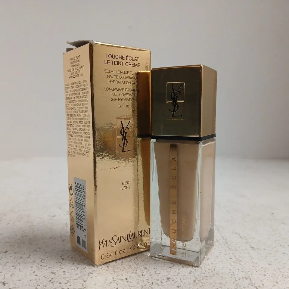 BOXED YVES SAINT LAURENT LADIES TOUCHE ECLAT LE TEINT CREME 25ML - B 20 IVORY 