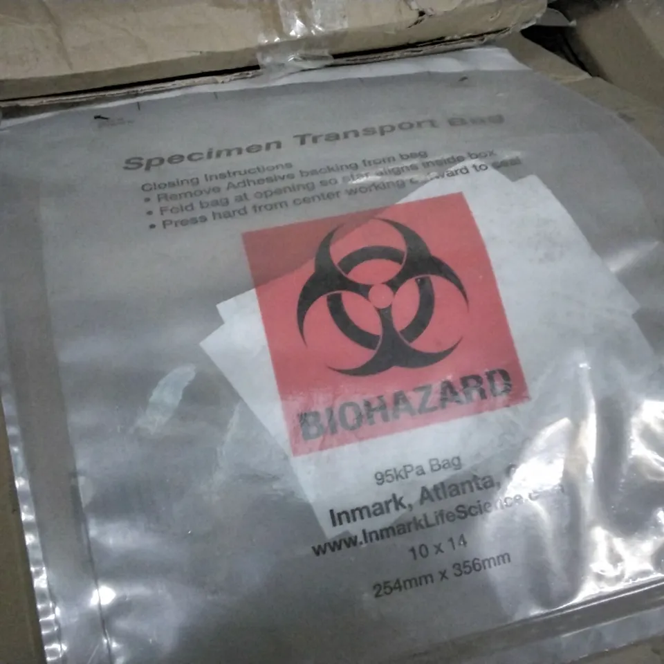 PALLET OF APPROXIMATELY 20 BOXES OF SPECIMEN TRANSPORT BAGS