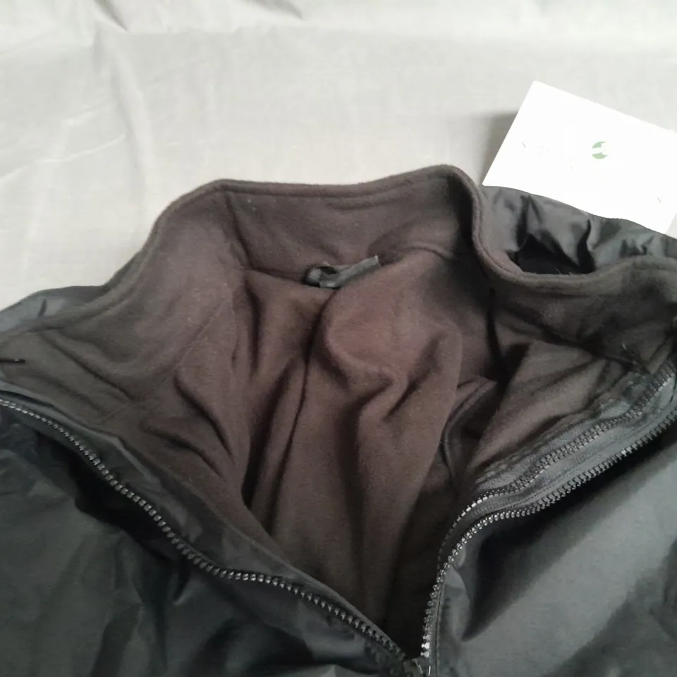 REGATTA FLEECE LINED BLACK ZIP THROUGH COAT - UK 20