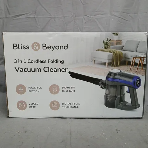 BOXED BLISS & BEYOND 3-IN-1 CORDLESS FOLDING VACUUM CLEANER