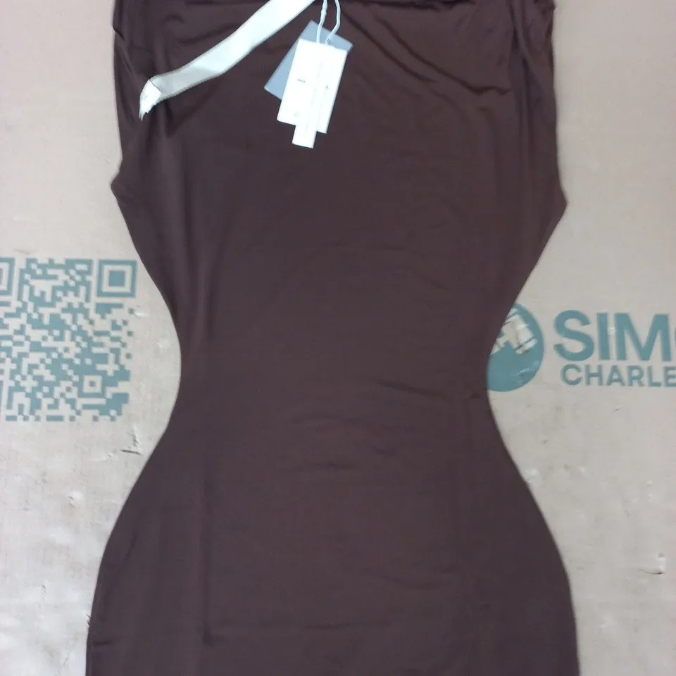 MARS THE LABEL DRESS IN CHOCOLATE SIZE UK 10