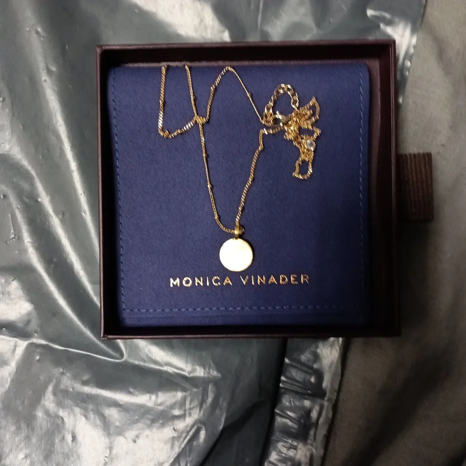 MONICA VINADER GOLD-TONE DISC PENDANT NECKLACE