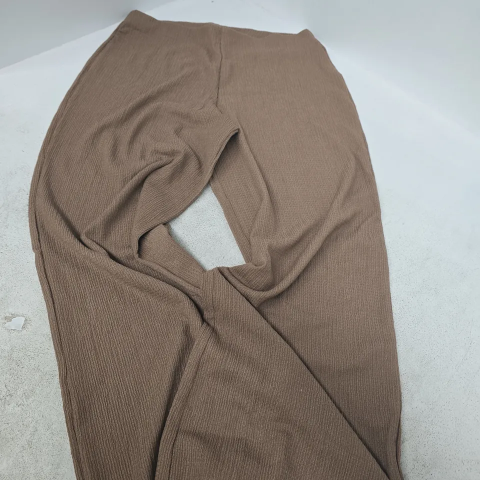 River Island Studios brown ribbed knit trousers – UK M