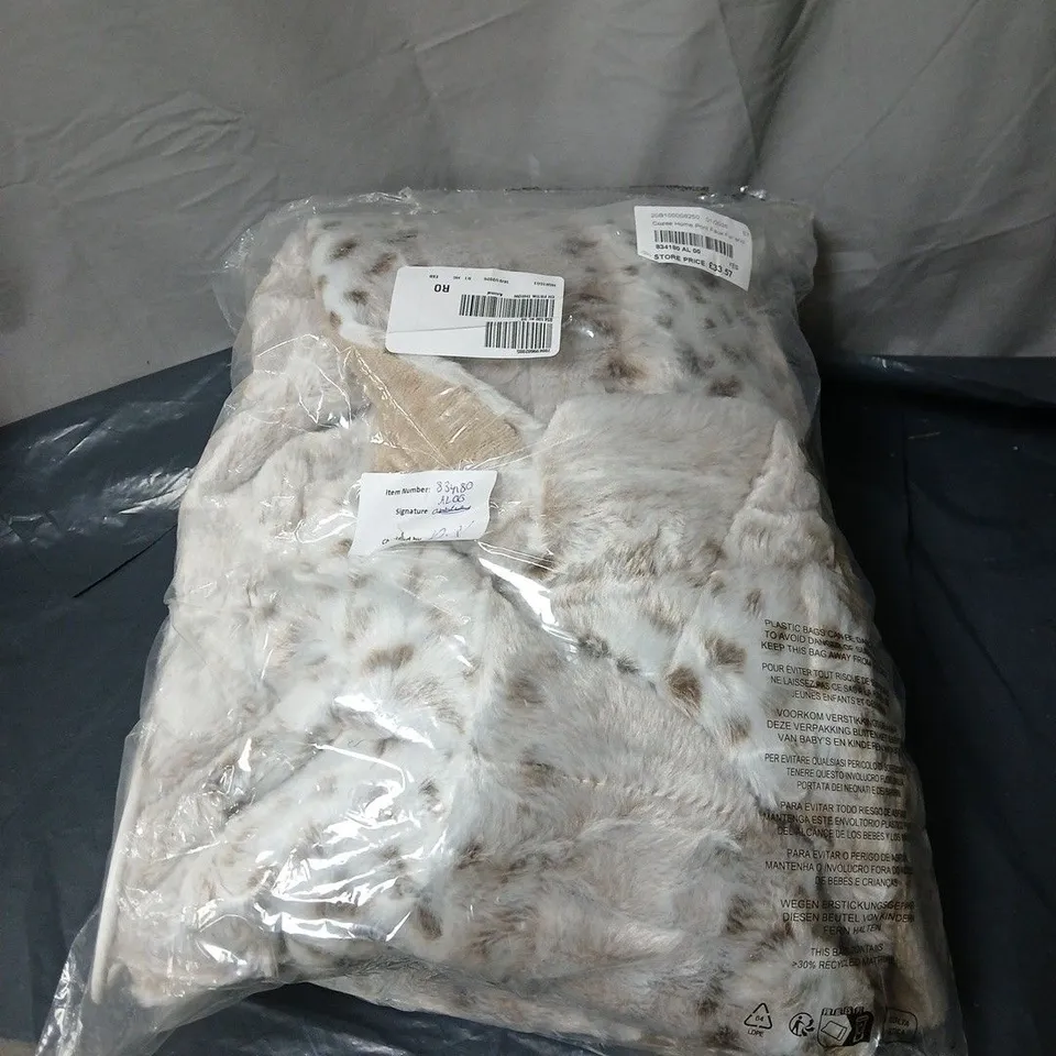 COZEE HOME PRINT FAUX FUR 9 HEAT SETTINGS THROW