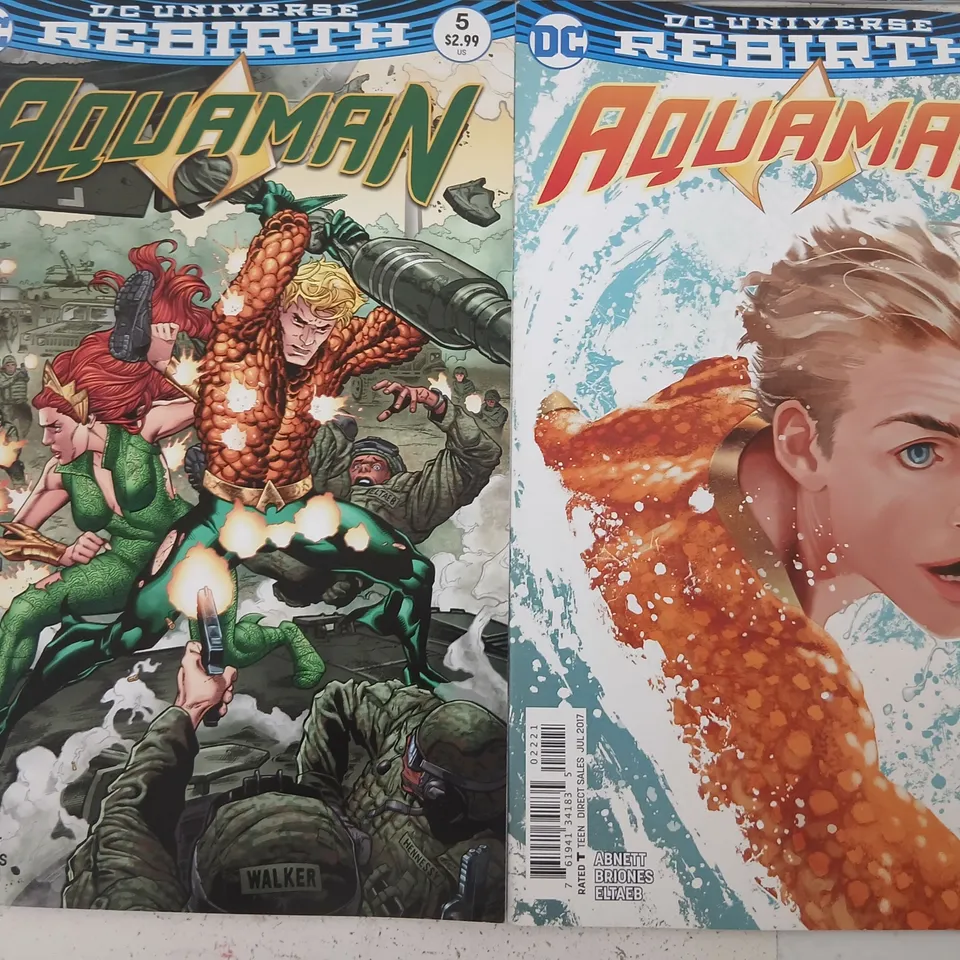 APPROXIMATELY 18 ASSORTED DC UNIVERSE REBIRTH AQUAMAN & RELATED COMICS