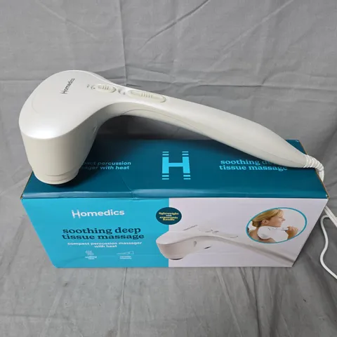HOMEDICS SOOTHING DEEP TISSUE MASSAGE HANDHELD PERCUSSION MASSAGER WITH HEAT