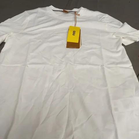 HUGO BOSS PLAIN WHITE T-SHIRT - XS