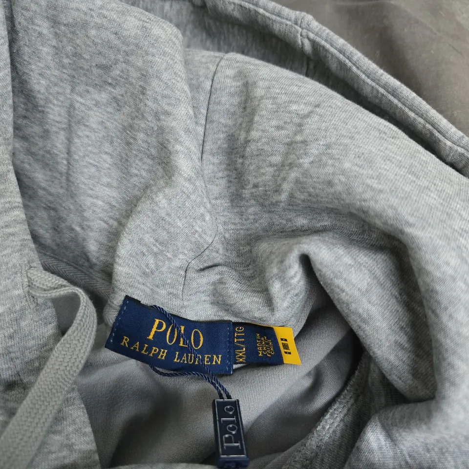 POLO RALPH LAUREN GREY HOODIE (MEN'S) WITH POLO PONY LOGO