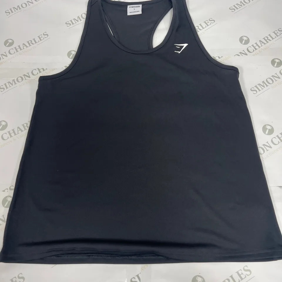 GYMSHARK TRAINING VEST IN BLACK SIZE LARGE