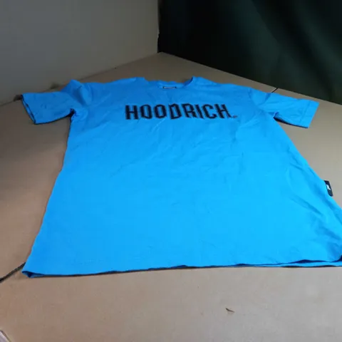 HOODRICH BLUE/LOGO CREW NECK TEE - SMALL