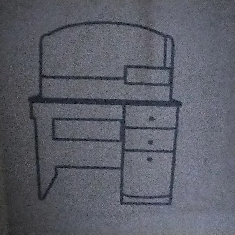 BOXED COMPUTER DESK IN WHITE AND PINK , 2 BOXES 