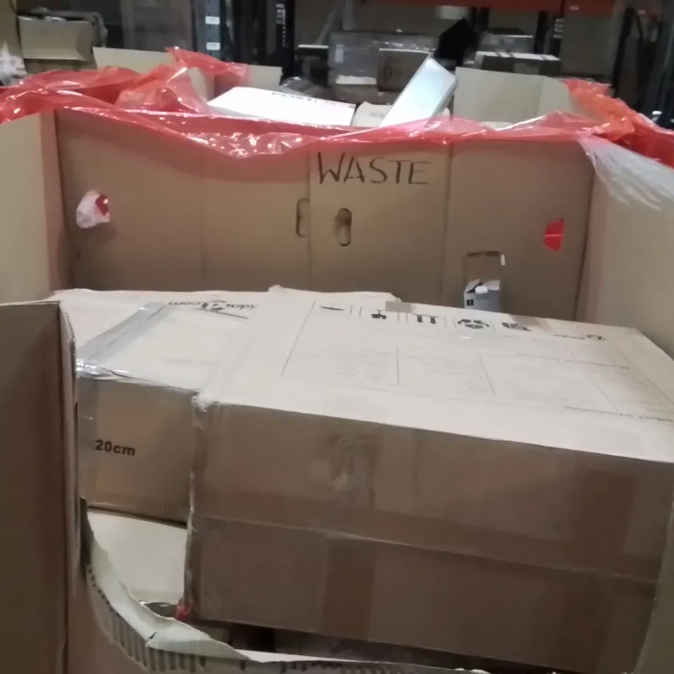 PALLET OF ASSORTED HOUSEHOLD GOODS AND PRODUCTS TO INCLUDE;WALL MOUNTED MIRROR,ESPRESSO HOPPER,RETRACTABLE SAFETY GATE 