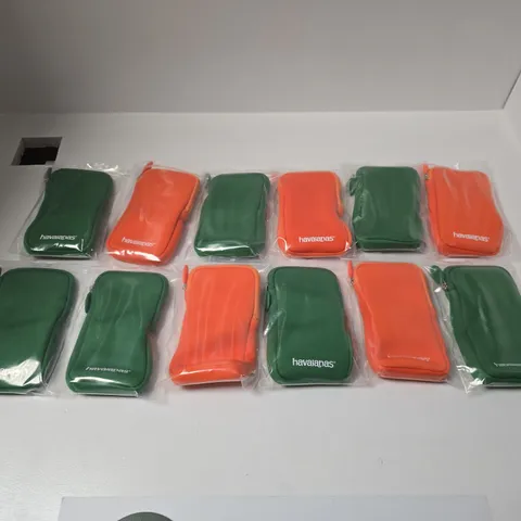 12 BAGGED HAVAIANAS EMPTY GLASSES POUCHES