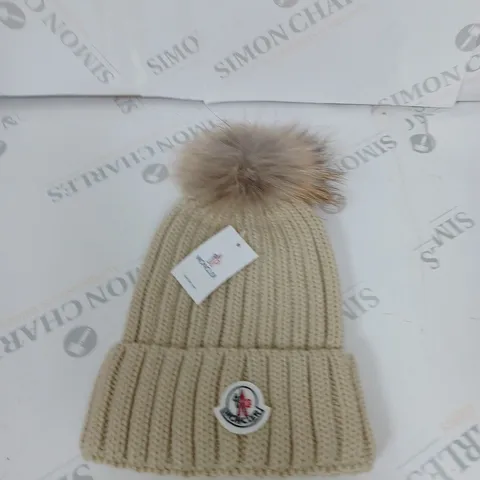 BEIGE MONCLER BEANIE