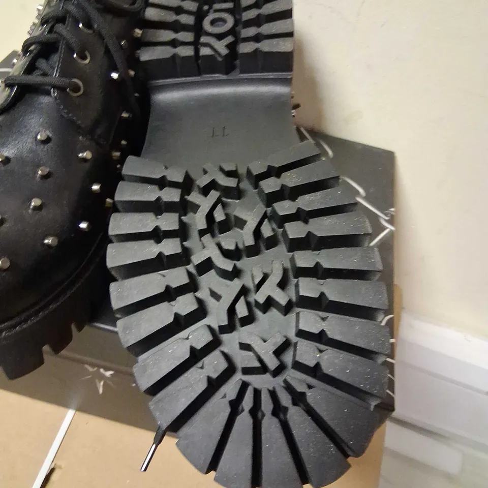 BRAND NEW BOXED KOI PENITENT MEN'S STUDDED SHOES BLACK SIZE 11