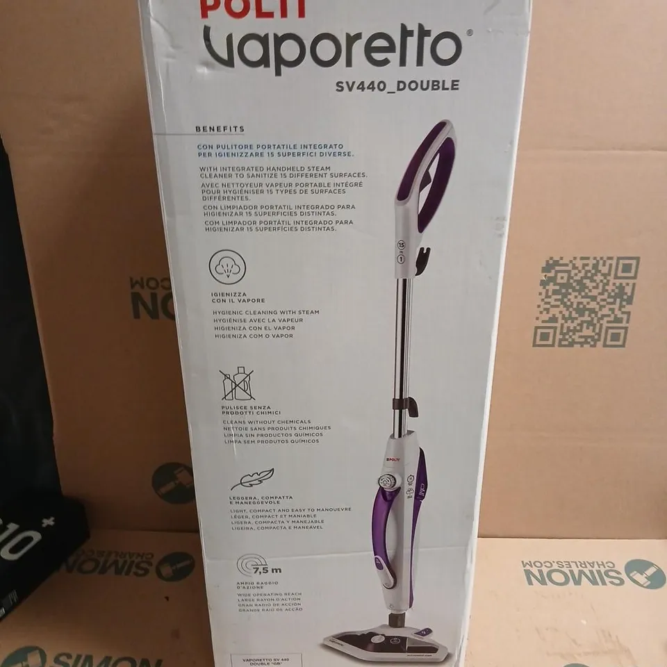 POLTI VAPORETTO SV440 DOUBLE STEAM CLEANER – BOXED