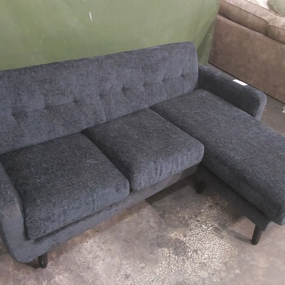 QUALITY DESIGNER 3 SEATER FABRIC UPHOLSTERED CORNER SOFA