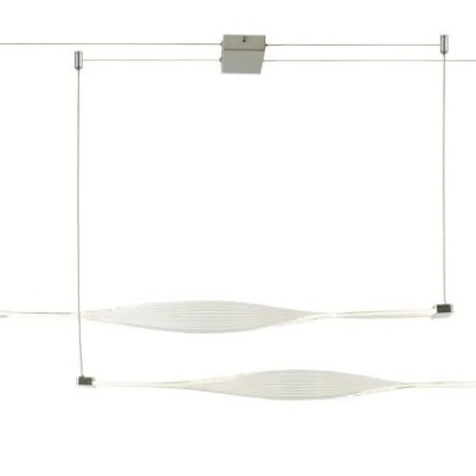 DAR LIGHTING TWIST 2LT BAR PENDANT ACRYLIC SILVER LED