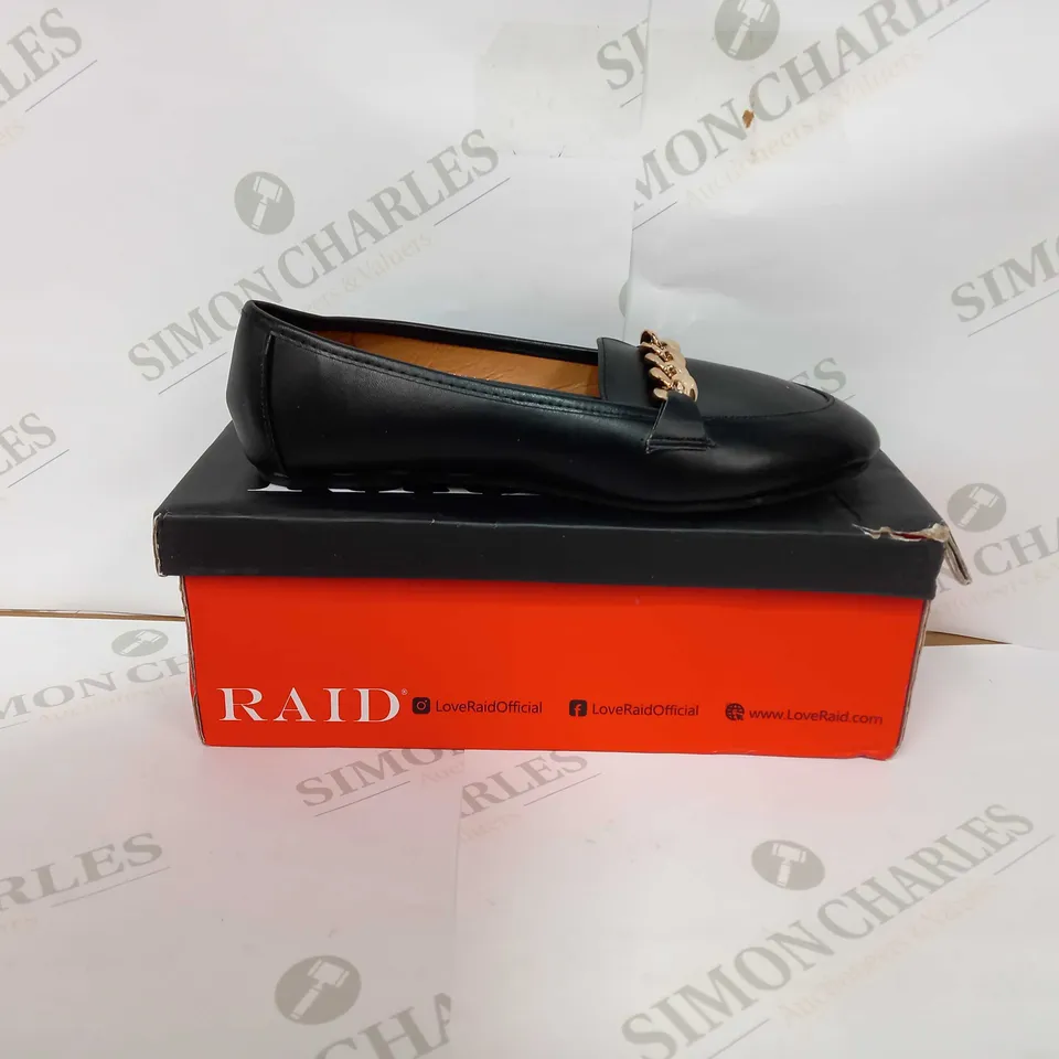 RAID WIDE FIT LIVIAH BLACK LEATHER - UK 5 