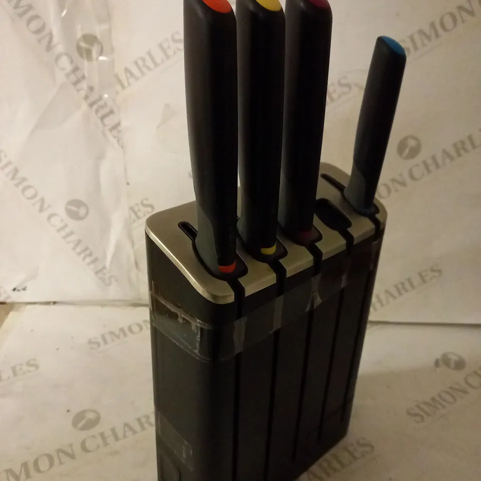 JOSEPH JOSEPH ELEVATE KNIVES SLIMBLOCK 5-PIECE STEEL KNIFE SET