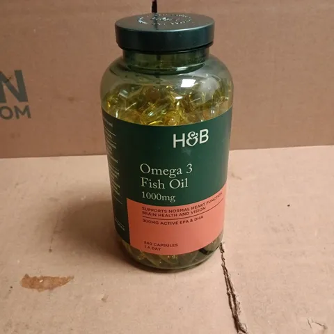 HOLLAND AND BARRETT OMEGA 3 FISH OIL 1000MG 240 CAPSULES
