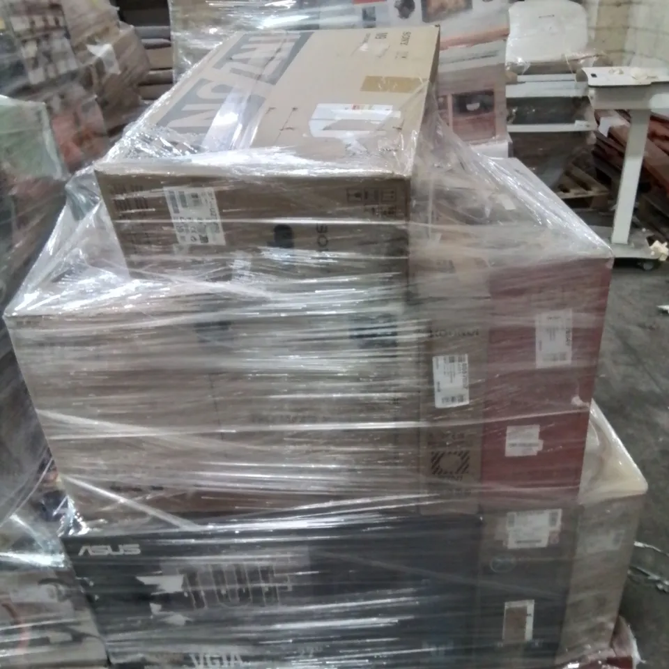 PALLET OF APPROXIMATELY 18 UNPROCESSED RAW RETURN MONITORS AND TELEVISIONS TO INCLUDE;