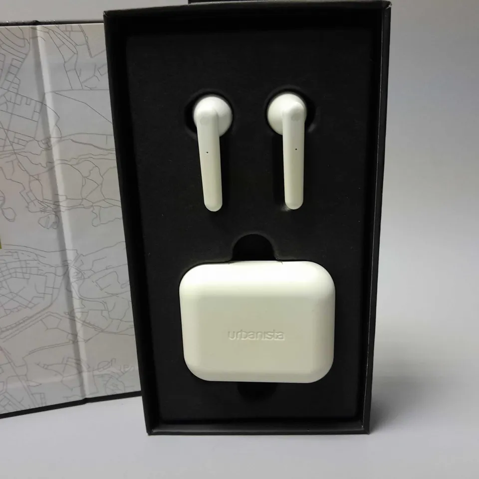 BOXED STOLKHOLM TRUE WIRELESS EARBUDS IN WHITE