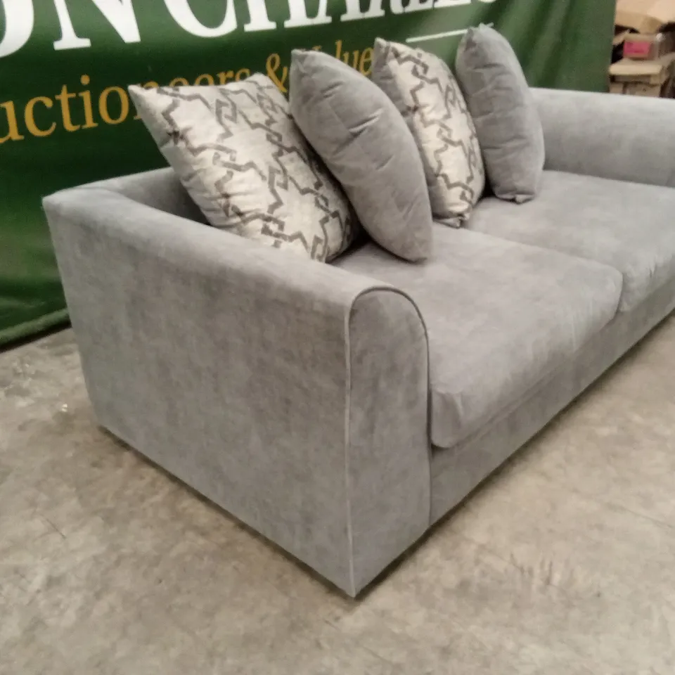 THREE POSTS ARABELLA GREY FABRIC SCATTER-BACK SOFA