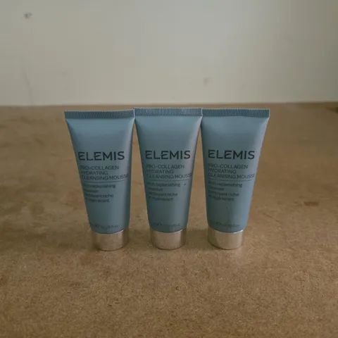 3 X ELEMIS PRO COLLAGEN HYDRATING CLEANSING MOUSSE 30ML