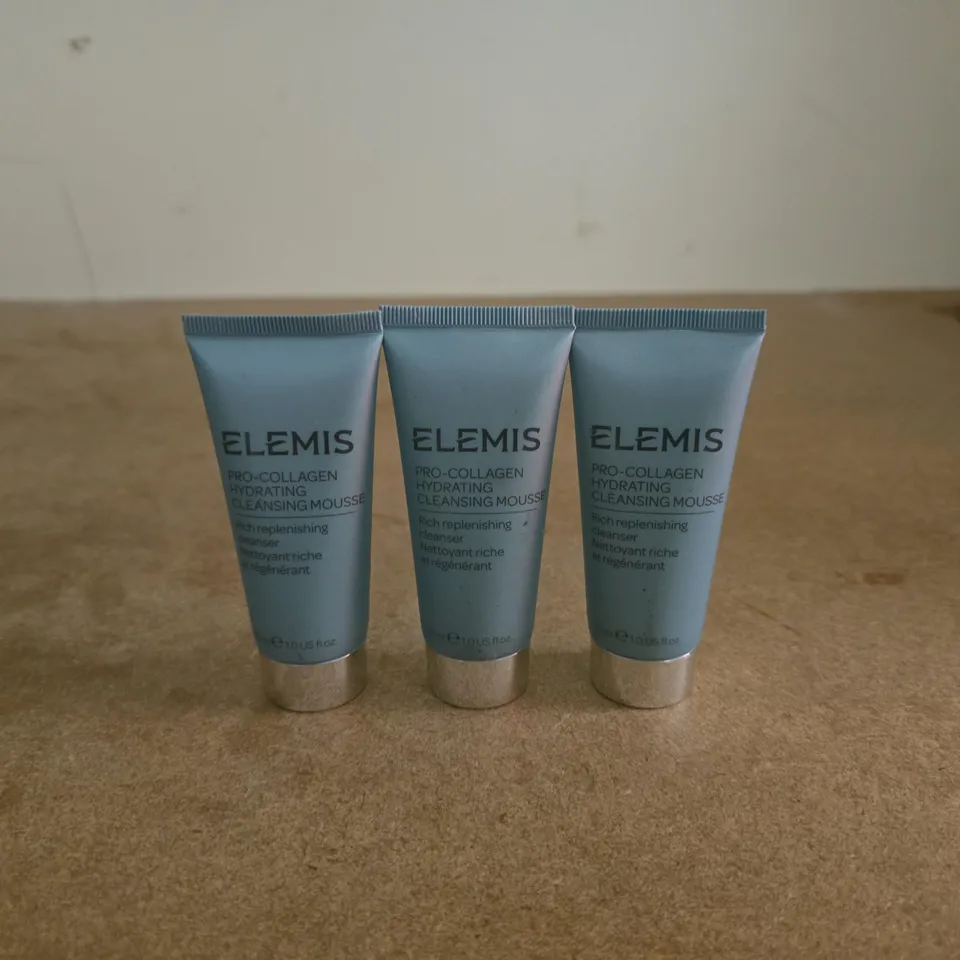 3 X ELEMIS PRO COLLAGEN HYDRATING CLEANSING MOUSSE 30ML