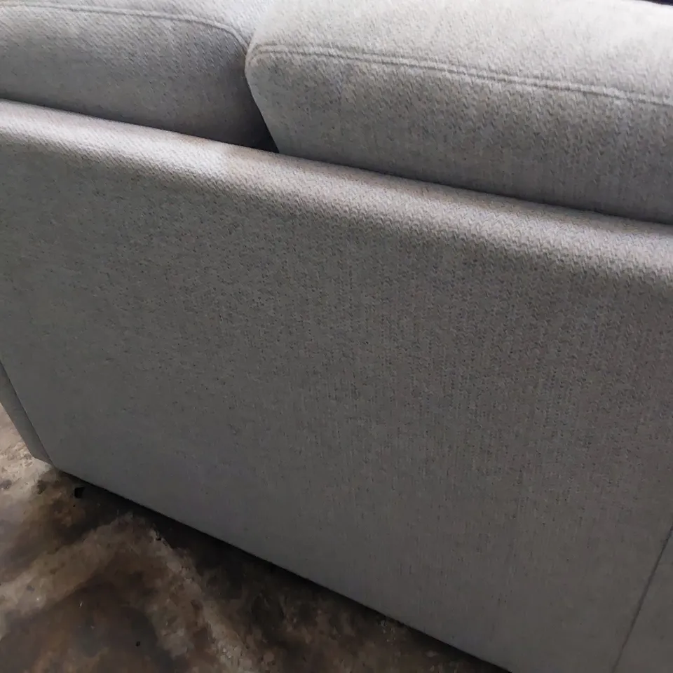 QUALITY BRITISH DESIGNER G PLAN TWO SEATER SOFA LIGHT GREY FABRIC 