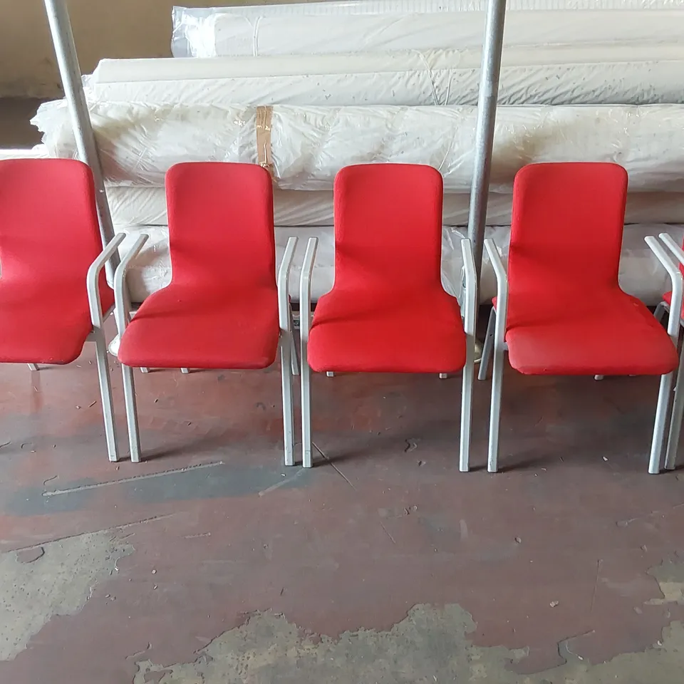 SET OF 8 STACKABLE RESTAURANT CHAIRS 