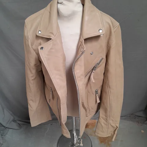 BOLONGARO CLASSIC BIKER JACKET IN NOMAD SIZE M