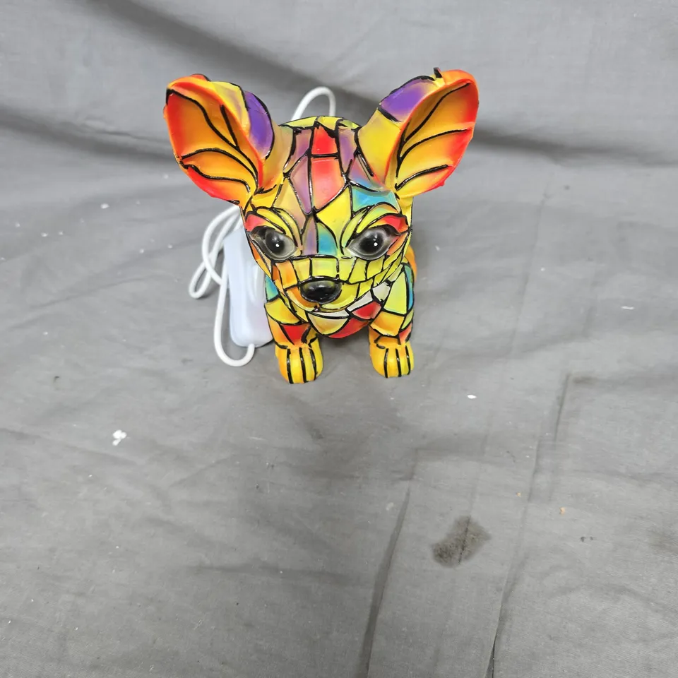 RAINBOW MOSAIC CHIHUAHUA NIGHT LIGHT (PLUG-IN)
