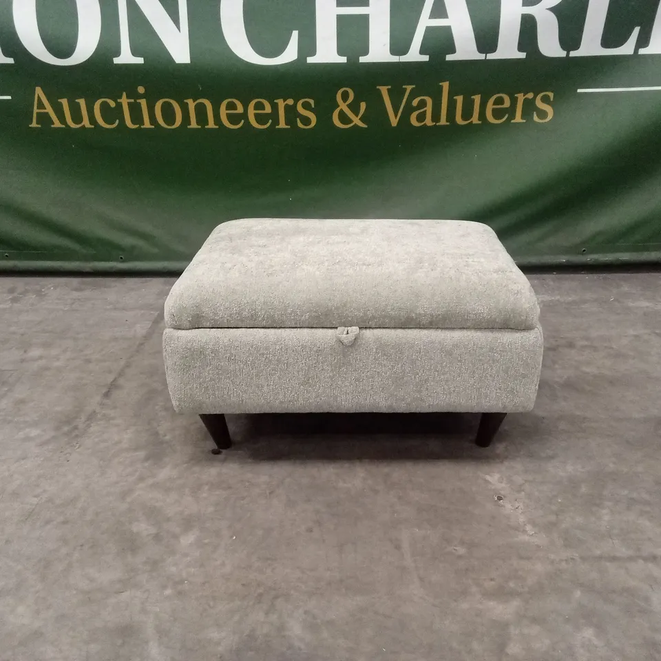 SANREMO FABRIC STORAGE FOOTSTOOL - OLIVE GREEN RRP £679