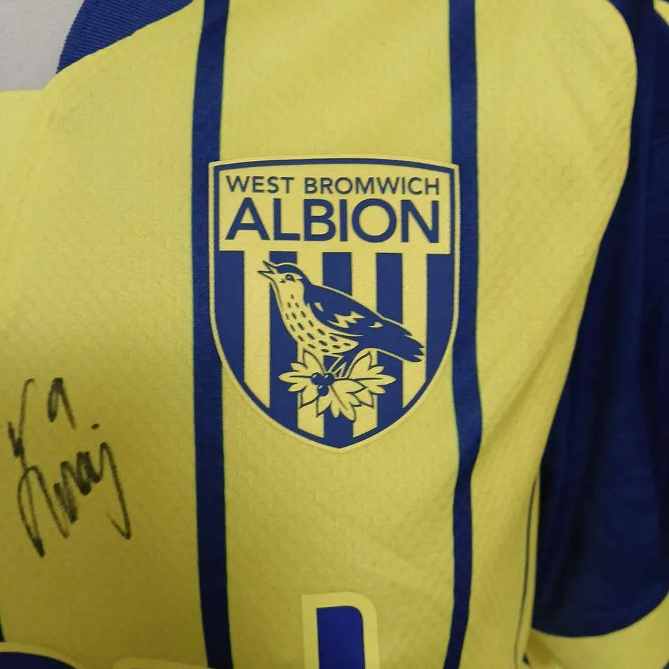 SIGNED MACRON WEST BROM AWAY (YELLOW) 24/25 JERSEY - LARGE