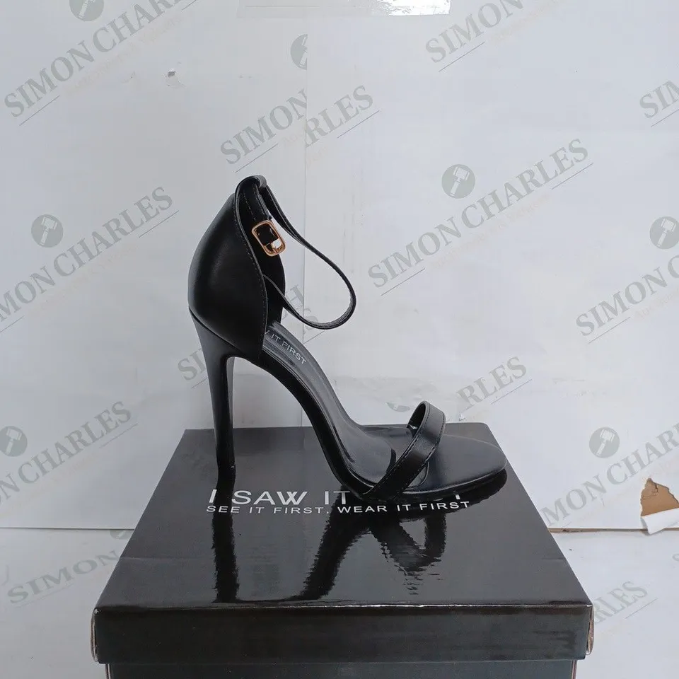 I SAW IT FIRST STILETTO BARELY THERE HEELED SANDALS IN BLACK - UK 5 