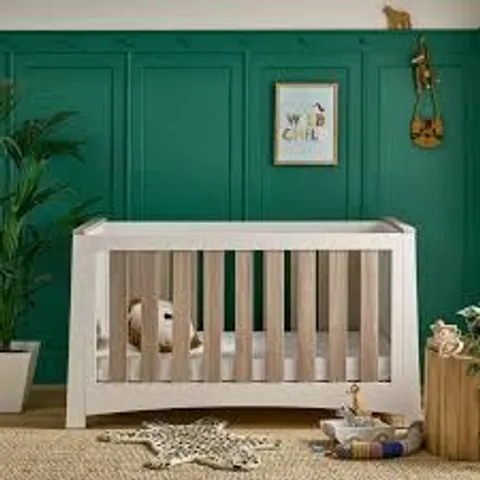 BOXED CUDDLE CO ADA COT BED IN WHITE/ASH (2 BOXES)