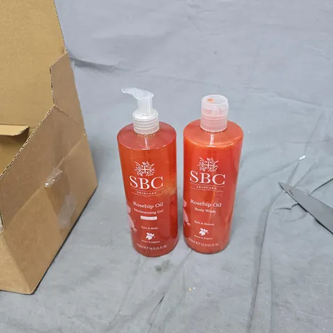 SBC SKINCARE ROSEHIP OIL MOISTURISING GEL & BODY WASH – 500ML EACH (SET OF 2)