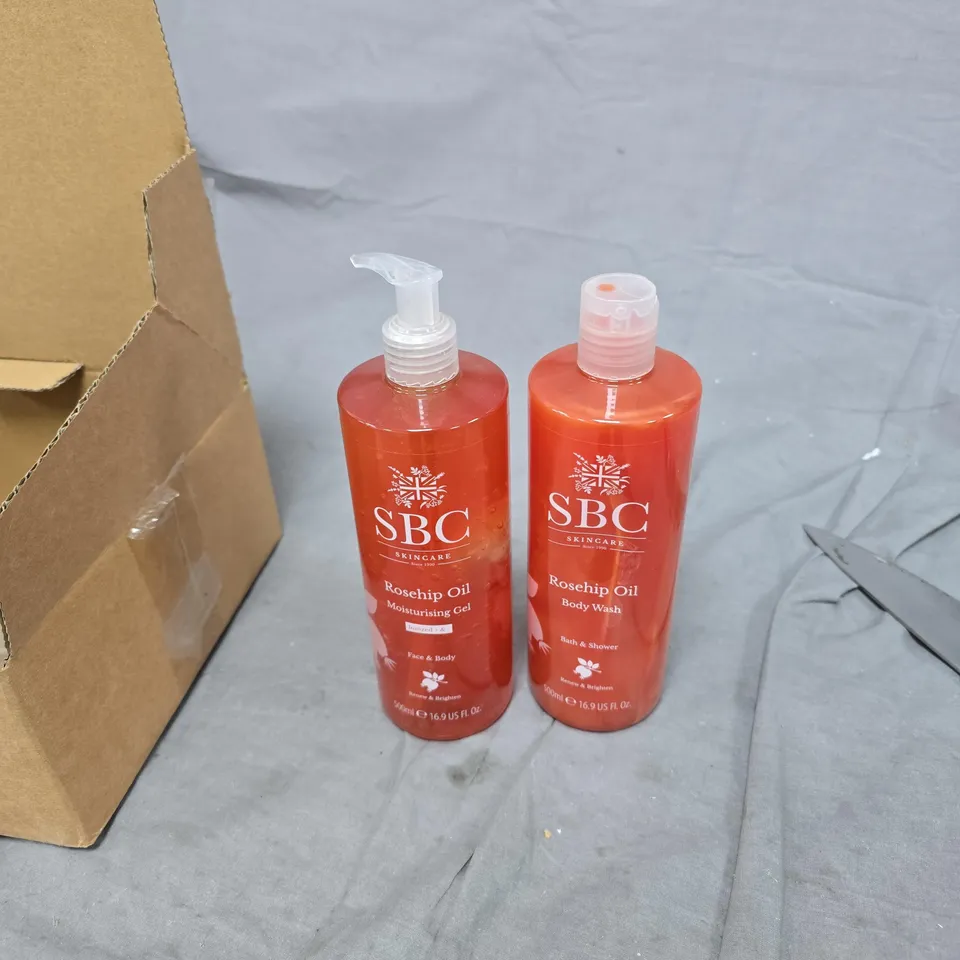 SBC SKINCARE ROSEHIP OIL MOISTURISING GEL & BODY WASH – 500ML EACH (SET OF 2)