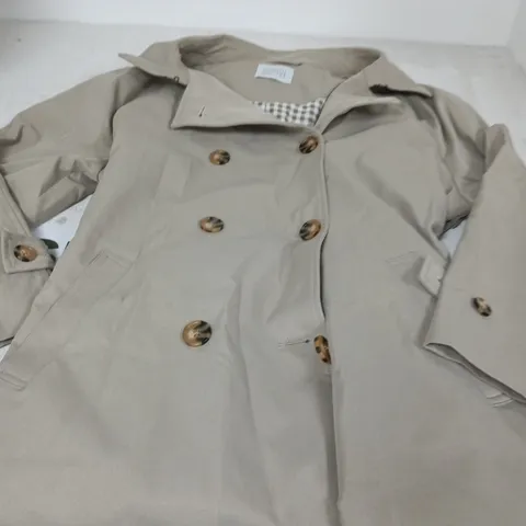 DANNI MINOGUE PETITES BEIGE TRENCH COAT