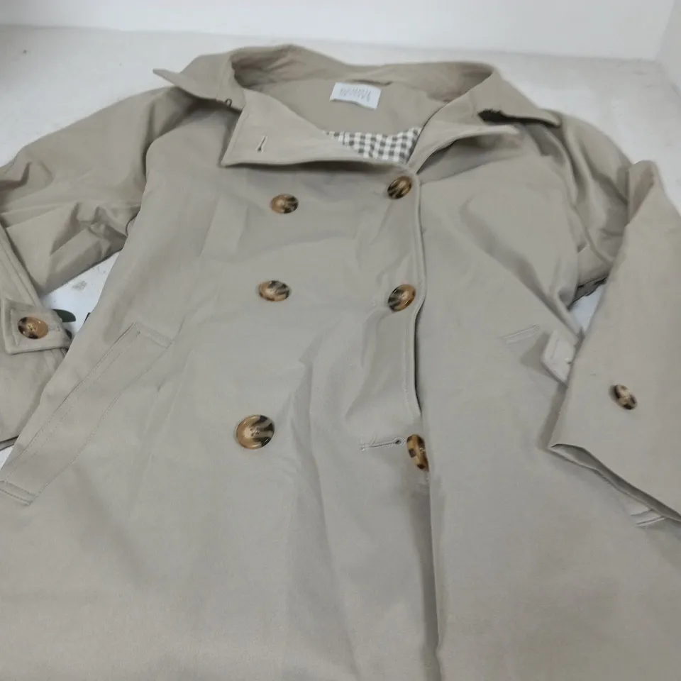 DANNI MINOGUE PETITES BEIGE TRENCH COAT