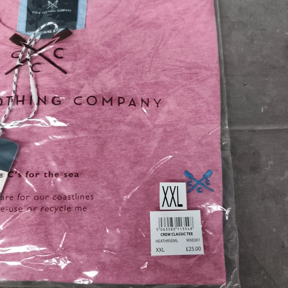 CREW CLOTHING COMPANY PINK CLASSIC TEE XXL