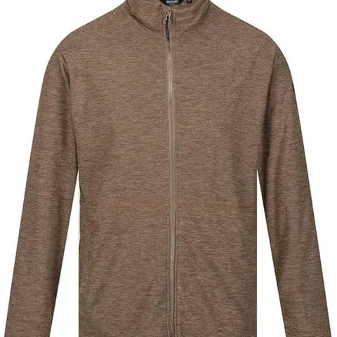 BRAND NEW REGATTA MENS EDLEY ZIP-THROUGH FLEECE TOP IN GOLD SAND MARL SIZE UK XL
