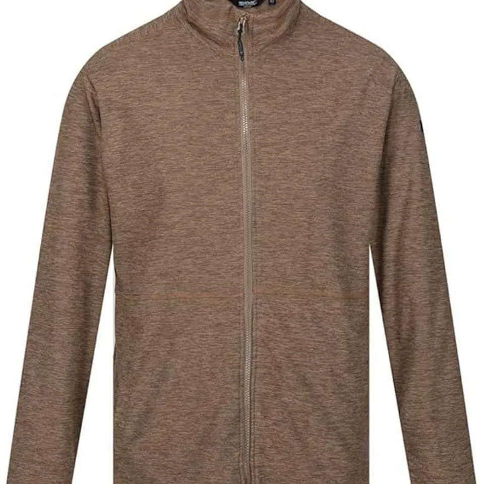 BRAND NEW REGATTA MENS EDLEY ZIP-THROUGH FLEECE TOP IN GOLD SAND MARL SIZE UK XXL