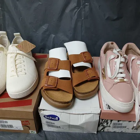 APPROXIMATELY 14 ASSORTED SHOES & FOOTWEAR TO INCLUDE MODA IN PELLE, SCHOLL, FITFLOP, ETC