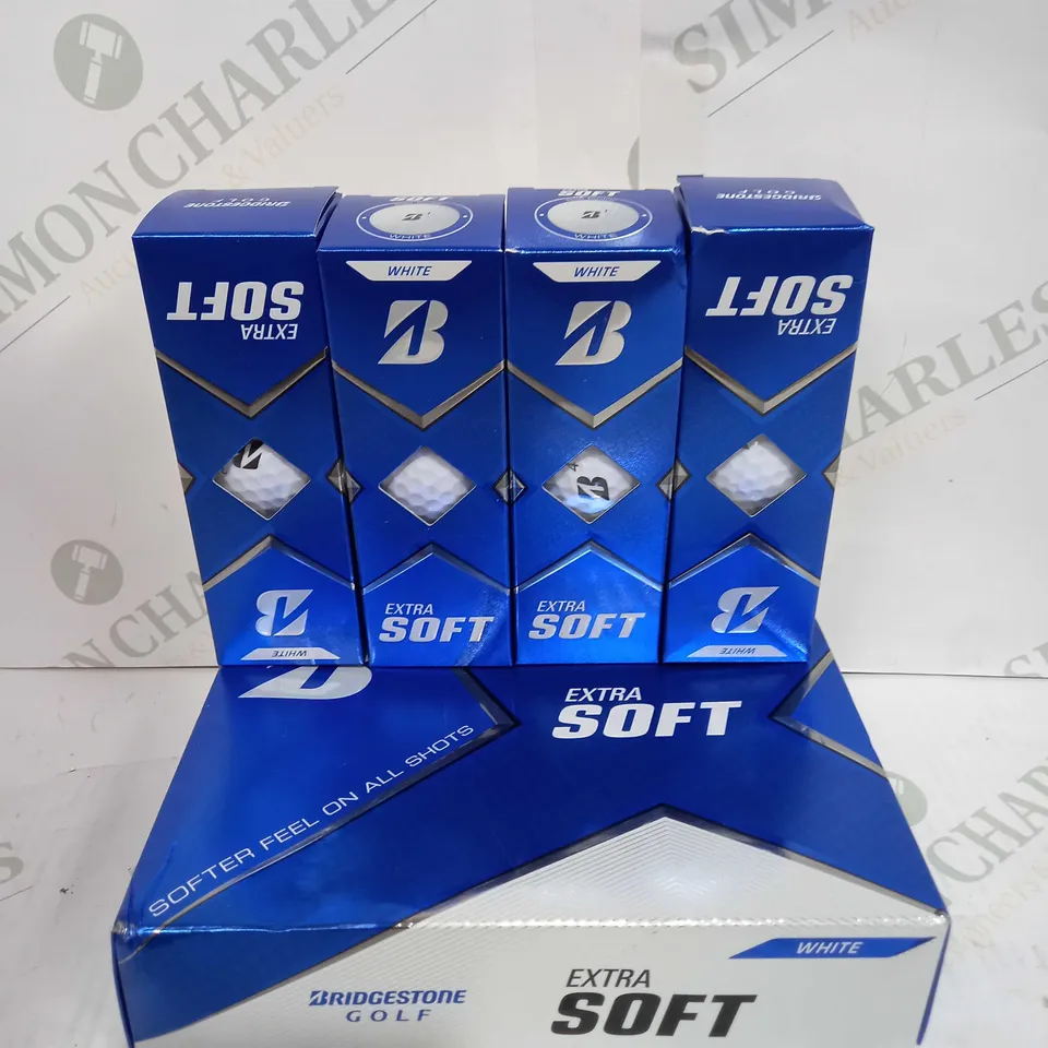 BOX TO CONTAIN 12 X BRIDGESTONE EXTRA SOFT GOLD BALLS 